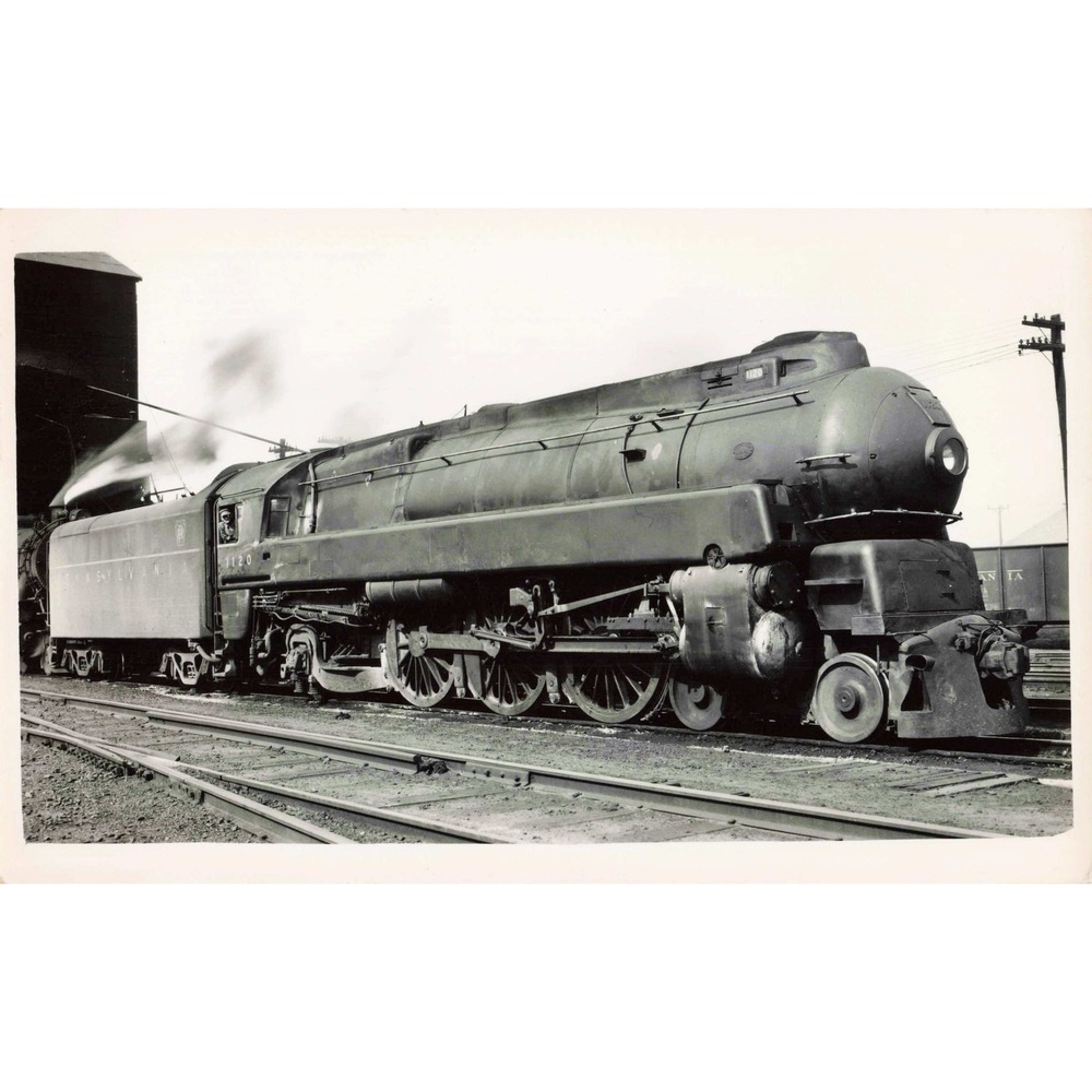 RPPC Pennsylvania Railroad Steam Locomotive 1120 R.J. Foster Real Photo Postcard